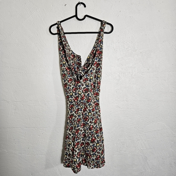 Vintage 70's Floral Fruit Romper With Cross Back Detailing - Picture 2 of 8